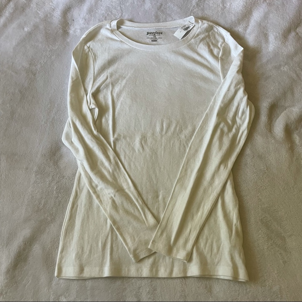 NWT Old Navy white long sleeve shirt